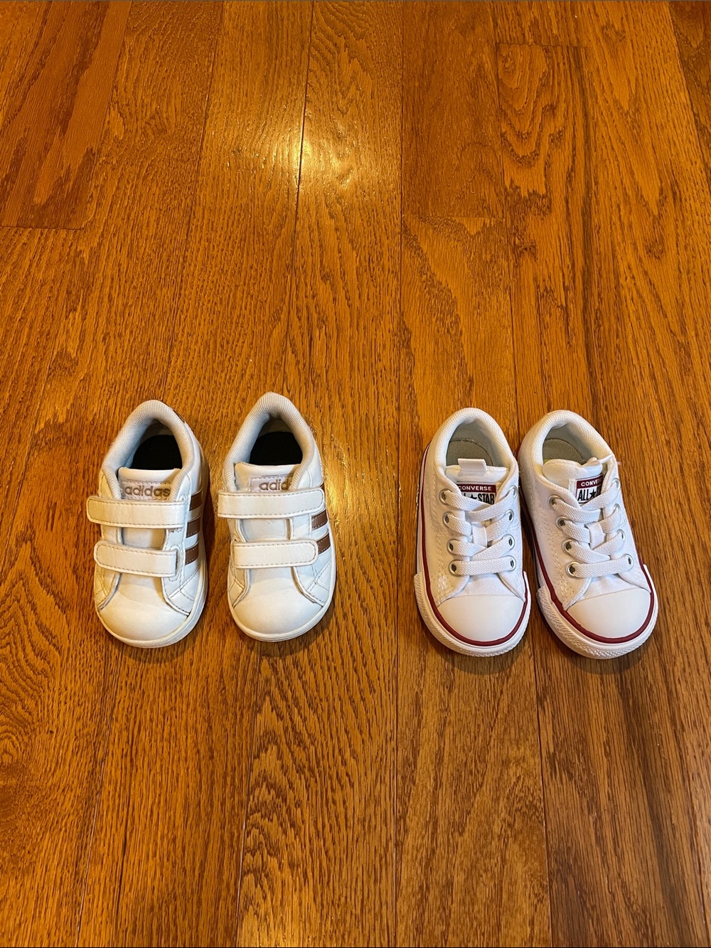 Toddler Converse & Adidas size 5 Shoe Bundle Converse is New!